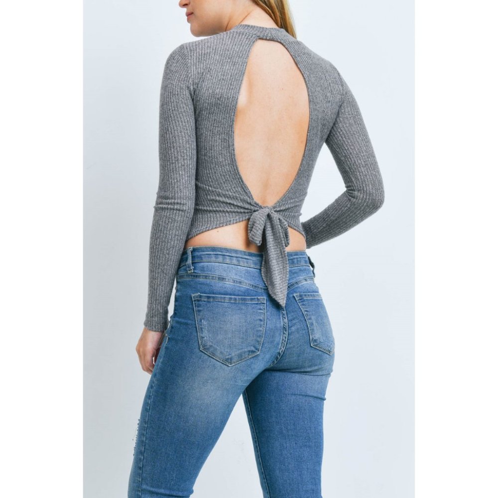 Open Tie Back Crop Top {Top Chic} - Picture 6 of 7